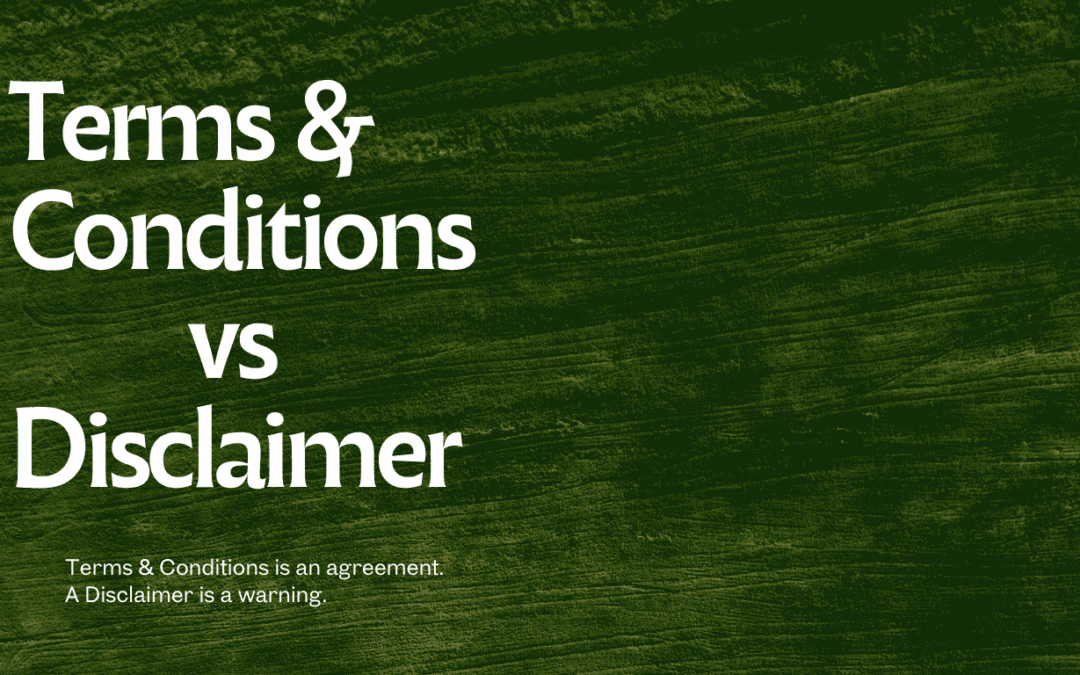 Terms & Conditions vs Disclaimer